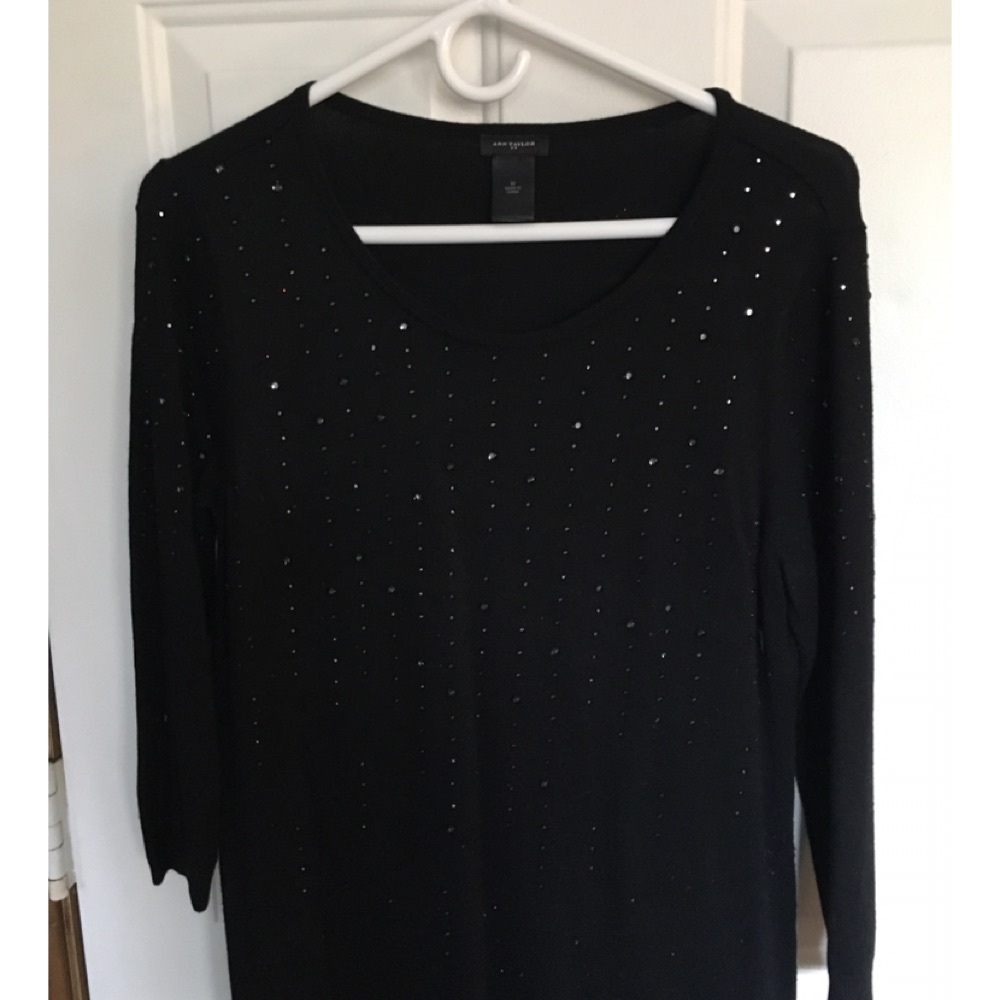 Ann Taylor Black Sweater Dress